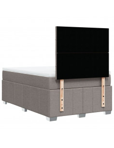 Giroletto a Molle con Materasso Tortora 120x190 cm in Tessuto 2