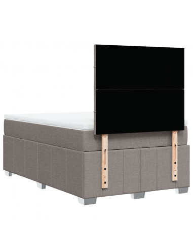 Giroletto a Molle con Materasso Tortora 120x190 cm in Tessuto