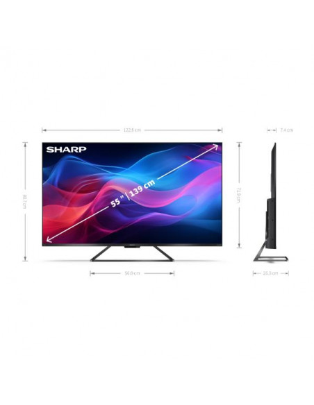 55 UHD 4K QLED FRAMELESS GOOGLE 144