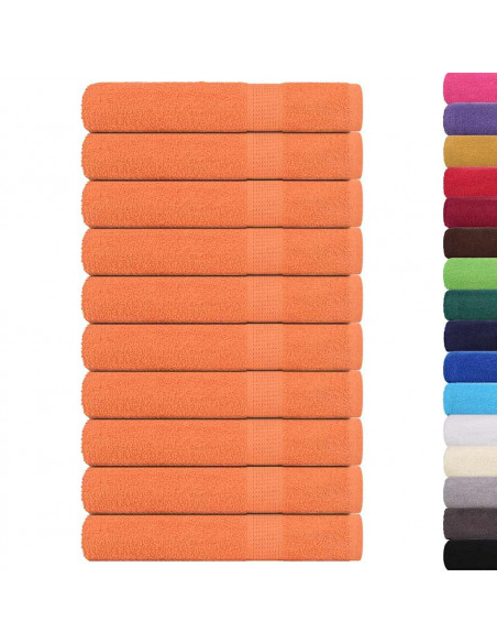 Asciugamani 10 pz Arancioni 100x200 cm 360 g/m² 100% Cotone