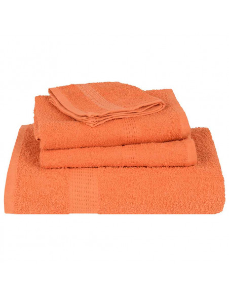Asciugamani 10 pz Arancioni 100x200 cm 360 g/m² 100% Cotone