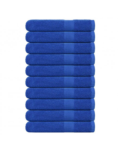 Asciugamani 10 pz Blu 100x200 cm 360 g/m² 100% Cotone