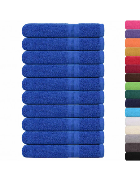 Asciugamani 10 pz Blu 100x200 cm 360 g/m² 100% Cotone