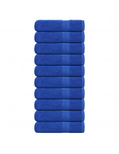 Asciugamani 10 pz Blu 50x100 cm 360 g/m² 100% Cotone