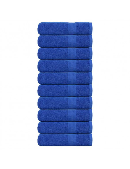 Asciugamani 10 pz Blu 50x100 cm 360 g/m² 100% Cotone