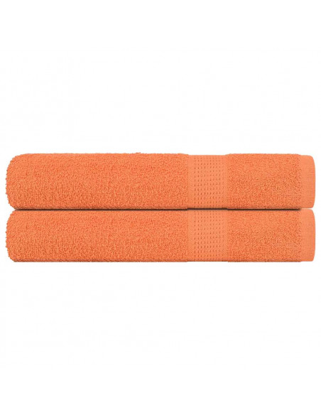Asciugamani 2 pz Arancioni 100x200 cm 360 g/m² 100% Cotone