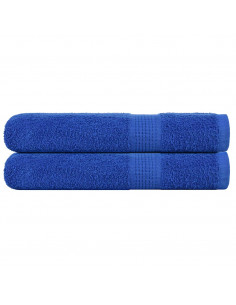 Asciugamani 2 pz Blu 100x200 cm 360 g/m² 100% Cotone