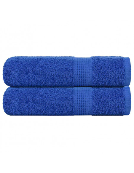 Asciugamani 2 pz Blu 50x100 cm 360 g/m² 100% Cotone
