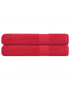 Asciugamani 2 pz Rossi 100x200 cm 360 g/m² 100% Cotone