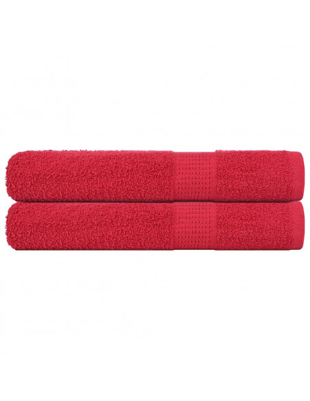 Asciugamani 2 pz Rossi 100x200 cm 360 g/m² 100% Cotone