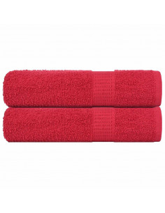 Asciugamani 2 pz Rossi 50x100 cm 360 g/m² 100% Cotone