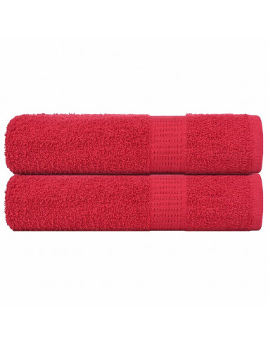 Asciugamani 2 pz Rossi 50x100 cm 360 g/m² 100% Cotone