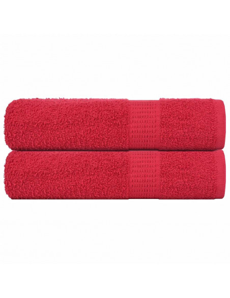 Asciugamani 2 pz Rossi 50x100 cm 360 g/m² 100% Cotone