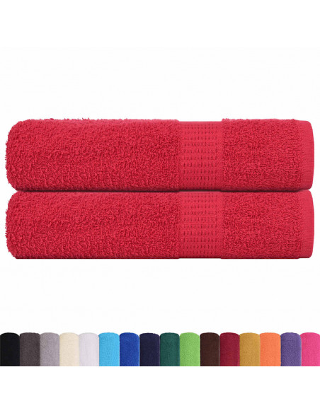 Asciugamani 2 pz Rossi 50x100 cm 360 g/m² 100% Cotone