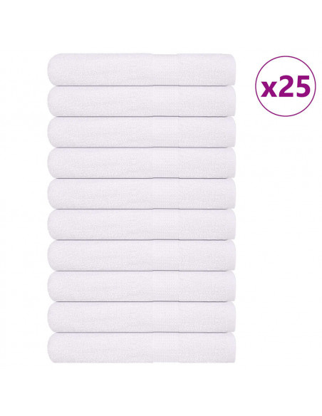 Asciugamani 25 pz Bianchi 100x200 cm 360 g/m² 100% Cotone