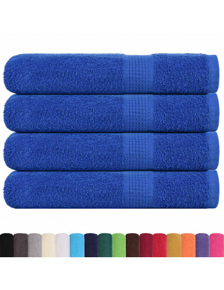 Asciugamani 4 pz Blu 100x200 cm 360 g/m² 100% Cotone