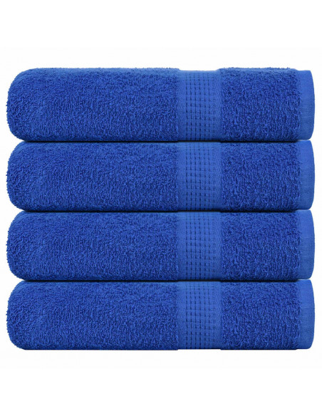 Asciugamani 4 pz Blu 50x100 cm 360 g/m² 100% Cotone