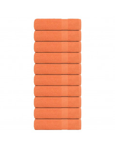 Asciugamani Bagno 10pz Arancioni 100x150cm 360g/m² 100% Cotone