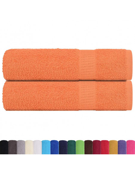 Asciugamani Bagno 2 pz Arancioni 100x150cm 360g/m² 100% Cotone