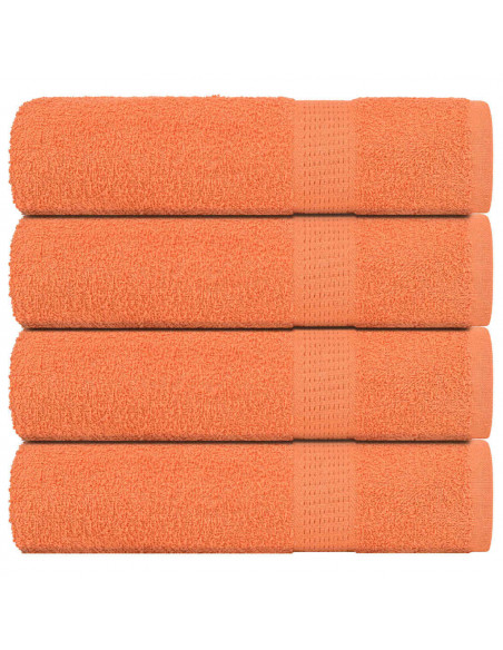 Asciugamani Bagno 4 pz Arancioni 100x150cm 360g/m² 100% Cotone