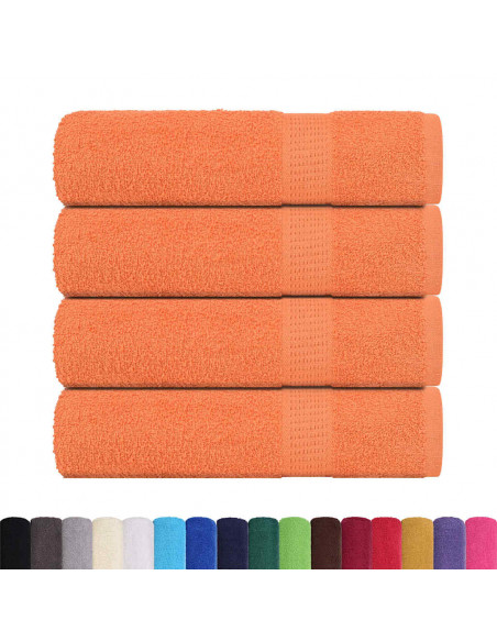 Asciugamani Bagno 4 pz Arancioni 100x150cm 360g/m² 100% Cotone