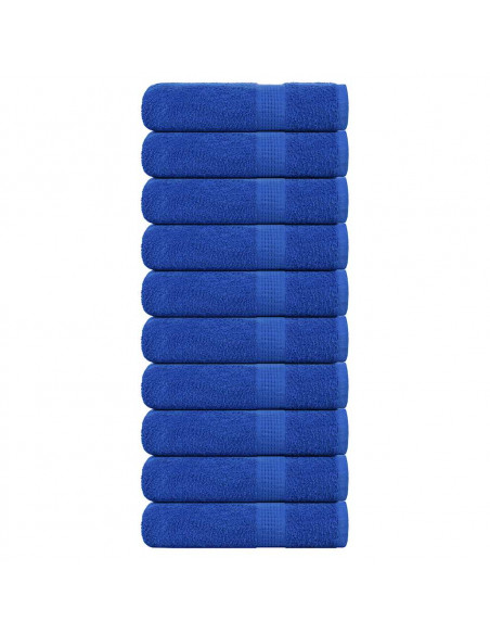Asciugamani da Bagno 10pz Blu 100x150cm 360g/m² 100% Cotone