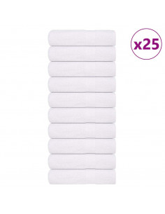Asciugamani da Bagno 25pz Bianchi 100x150cm 360g/m² 100% Cotone