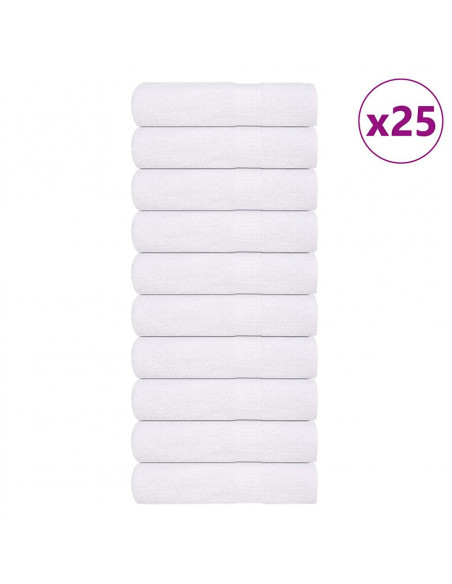 Asciugamani da Bagno 25pz Bianchi 100x150cm 360g/m² 100% Cotone