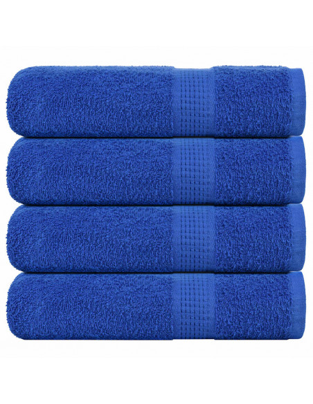 Asciugamani da Bagno 4 pz Blu 100x150cm 360g/m² 100% Cotone