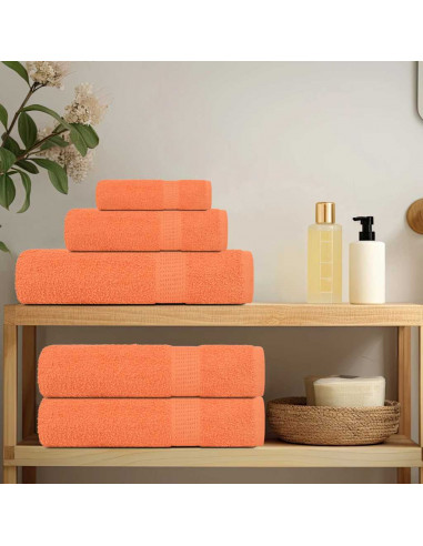 Asciugamani Doccia 10 pz Arancioni 70x140cm 360g/m² 100% Cotone