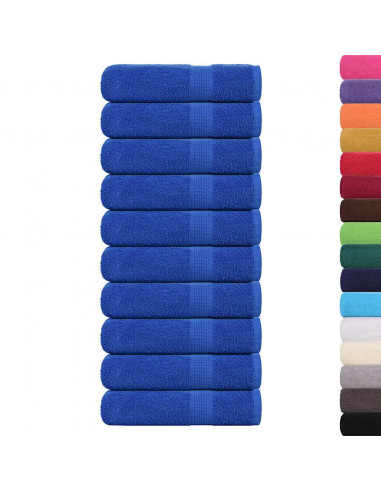 Asciugamani Doccia 10 pz Blu 70x140 cm 360 g/m² 100% Cotone