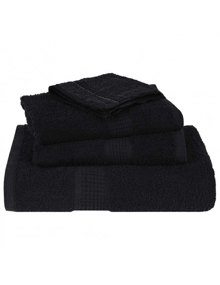 Asciugamani Doccia 2 pz Neri 70x140 cm 360 g/m² 100% Cotone