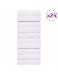 Asciugamani Doccia 25 pz Bianchi 70x140 cm 360 g/m² 100% Cotone