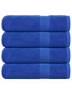 Asciugamani Doccia 4 pz Blu 70x140 cm 360 g/m² 100% Cotone