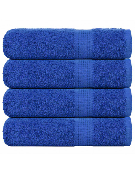 Asciugamani Doccia 4 pz Blu 70x140 cm 360 g/m² 100% Cotone