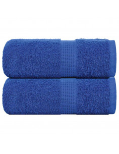 Asciugamani Ospiti 2 pz Blu 30x50 cm 360 g/m² 100% Cotone