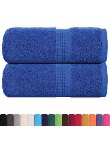 Asciugamani Ospiti 2 pz Blu 30x50 cm 360 g/m² 100% Cotone
