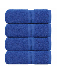 Asciugamani Ospiti 4 pz Blu 30x50 cm 360 g/m² 100% Cotone