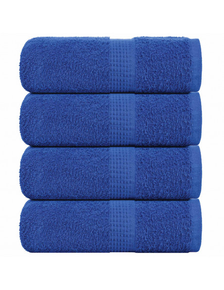 Asciugamani Ospiti 4 pz Blu 30x50 cm 360 g/m² 100% Cotone