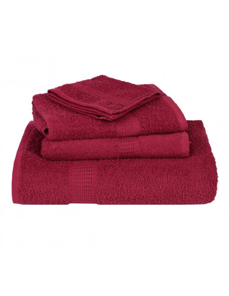 Asciugamani per Sapone 10 pz Bordò 30x30cm 360 g/m² 100% Cotone