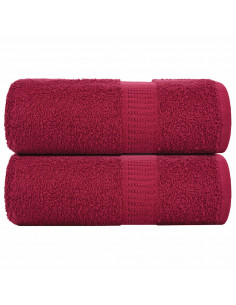 Asciugamani per Sapone 2 pz Bordò 30x30 cm 360 g/m² 100% Cotone