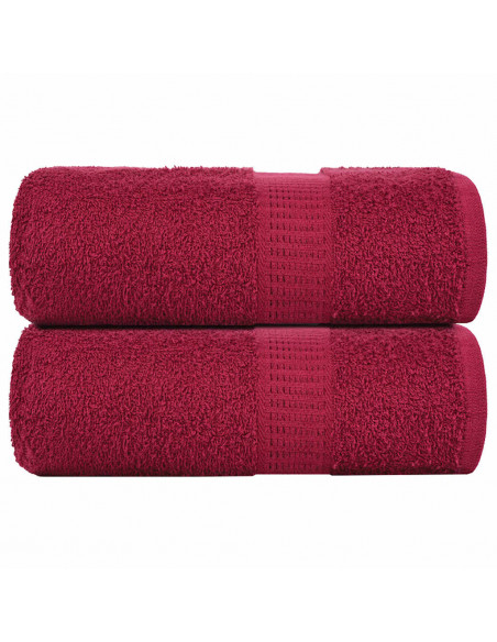 Asciugamani per Sapone 2 pz Bordò 30x30 cm 360 g/m² 100% Cotone