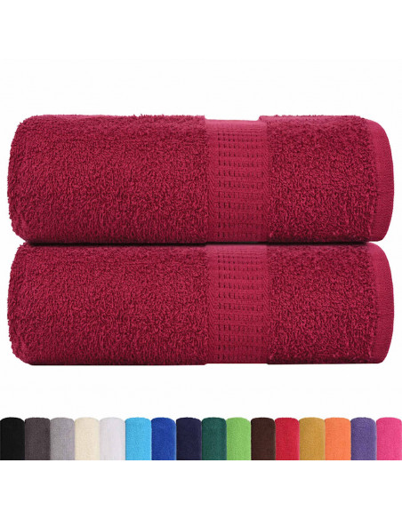 Asciugamani per Sapone 2 pz Bordò 30x30 cm 360 g/m² 100% Cotone