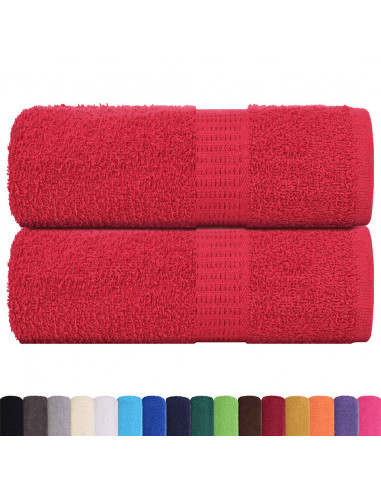 Asciugamani per Sapone 2 pz Rossi 30x30 cm 360 g/m² 100% Cotone