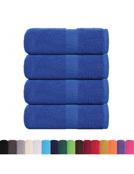 Asciugamani per Sapone 4 pz Blu 30x30 cm 360 g/m² 100% Cotone