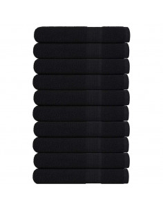 Asciugamani per Sauna 10pz Neri 80x200cm 360g/m² 100% Cotone