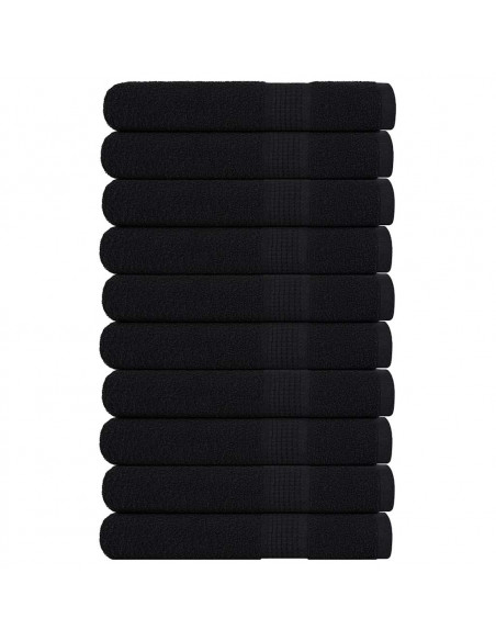 Asciugamani per Sauna 10pz Neri 80x200cm 360g/m² 100% Cotone