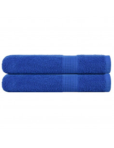 Asciugamani per Sauna 2 pz Blu 80x200cm 360g/m² 100% Cotone