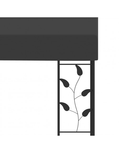 Gazebo a Parete 6x3x2,5 m Antracite