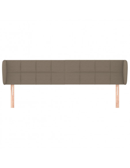 Testiera ad Orecchio Tortora 203x23x78/88 cm in Tessuto